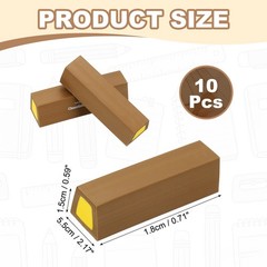Pencil Erasers Rubber, 10 Pcs Art Eraser Scented, Dark Brown/Yellow