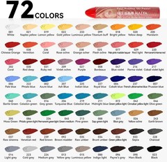 Paul Rubens Oil Pastels Set – 72 Vibrant Colors, Ultra-Soft and Creamy Texture,