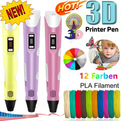 12 Color 3D Printing Pen 3D Drawing Pen with Led Display Filament Kid Gift####