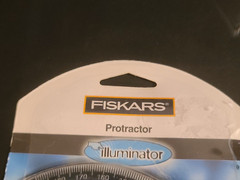 NEW/SEALED FISKARS PROTRACTOR ILLUMINATOR Orange Aura NEEDS BATTERY
