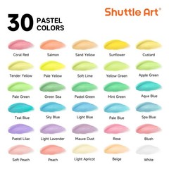 Shuttle Art 40 Pack Pastel Acrylic Paint Set, 30 2 Fl Oz (Pack of 30),