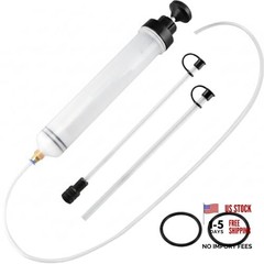 Manual Oil Extractor Pump Fluid Transfer with 23.6 inch Rubber Hose for