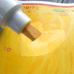 MODIFIED YELLOW Uni Paint Marker PX-30 Broad Chisel Tip 8mm Graffiti Supplies