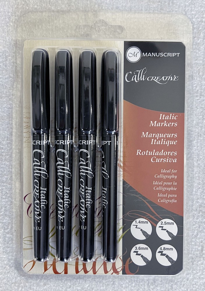 Manuscript Calli Creative Italic Markers NEW 1.4mm 2.5mm 3.6mm 4.8mm
