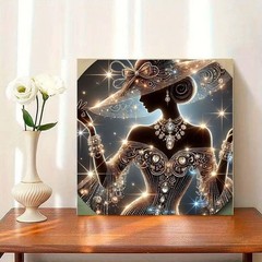 Elegant Lady Diamond Art Kits for Adults, 5D Diamond Painting Kits for Beginner,
