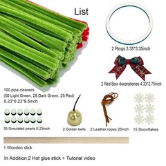 TINLOK Christmas DIY Crafts Kit – 159 Pcs Wreath 7.1 Inches, Multicolor