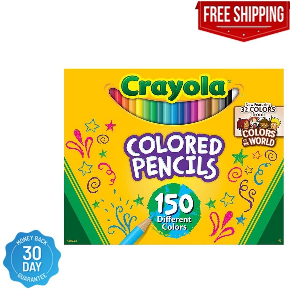 Crayola Colored Pencil Set, Colors of the World, 150 Ct, Back to School Supplies