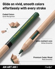 72 Oil-Based Colored Pencils – Soft Core, Durable, Vibrant | Ultra-Smooth Oil Pa