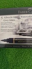 FABER CASTELL 5 ALBRECHT DURER WATERCOLOUR MARKERS – GREY TONES