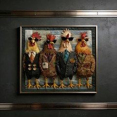 ARPADAMO Diamond Art Painting Kit for Adults,Funny Sunglasses Rooster DP02562