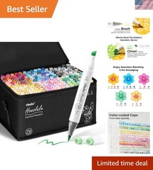 Brush Markers – 216-color Double Tipped Alcohol-based Art Marker Set for Arti…