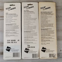 Vintage 1989 Marx Soft Fabric Painting Brushes Tulip Productions – Lot of 3 USA