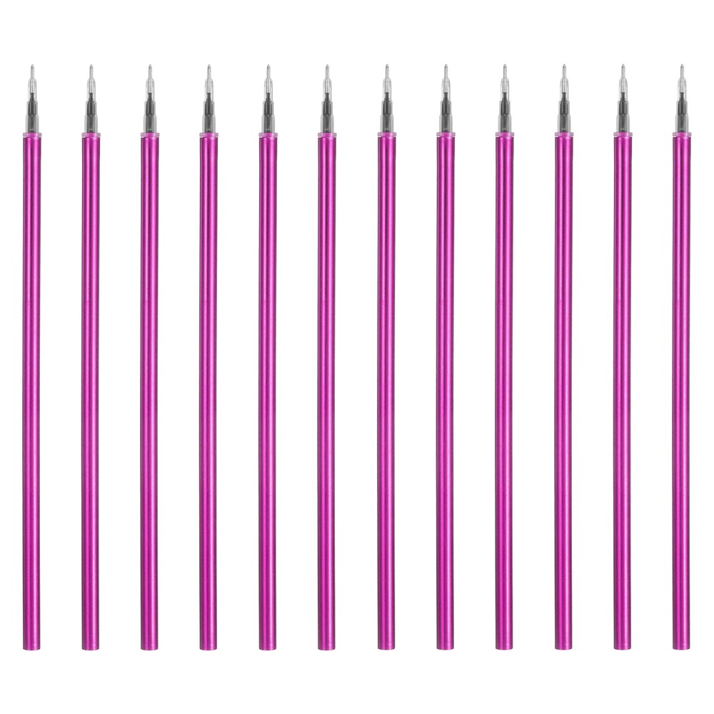 12Pack 0.5mm Gel Pen Refills for Coloring, Medium Point Pens Refills, Purple