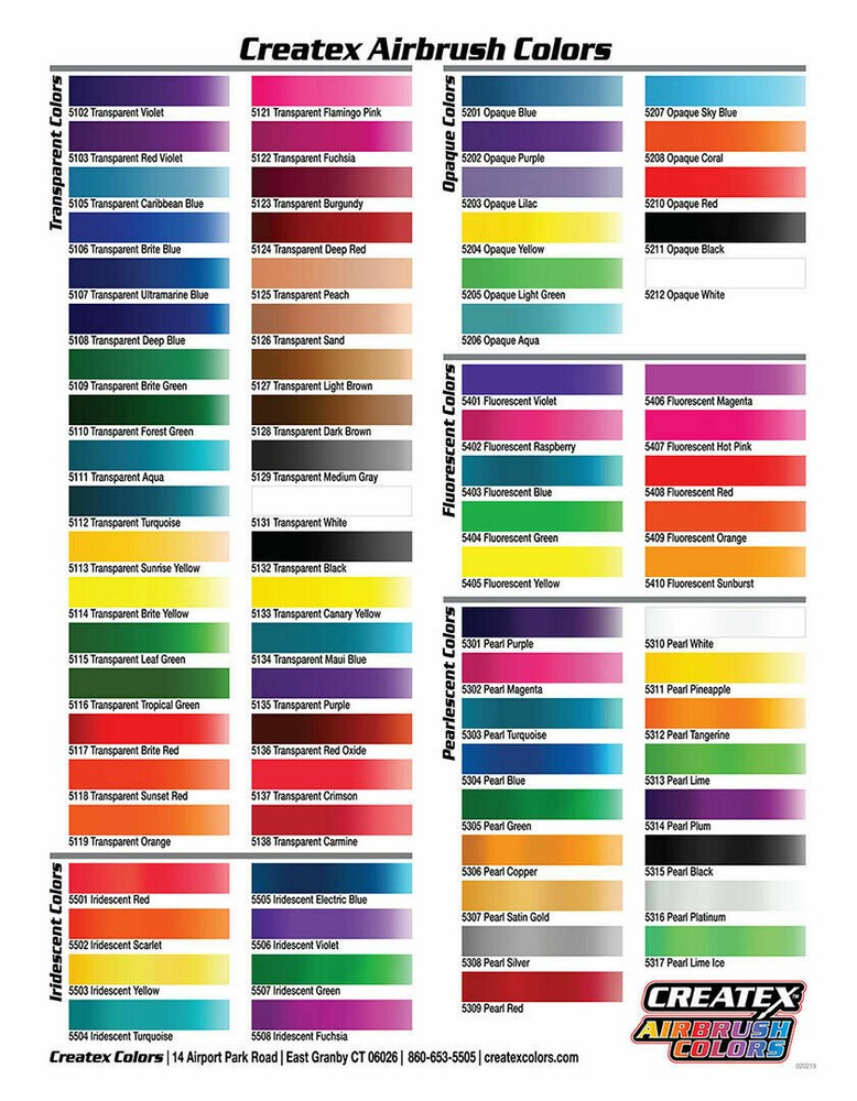 Createx Airbrush Colors 8oz Water Based Airbrush Paint (Choose Your Color)
