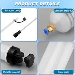 Manual Oil Extractor Pump Fluid Transfer with 23.6 inch Rubber Hose for