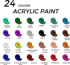 Vibrant 41-Piece Acrylic Art Set: Perfect for Beginners & Experienced Artists