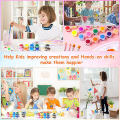 10 Pack Mini Acrylic Paint Set,12 Colors Acrylic Paint Strips for Kids&Adults Cr