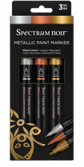Spectrum Noir Metallic Paint Marker Pack of 3 High Shine Opaque