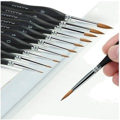 Professional 10-Piece Kolinsky Sable Brush Set for Watercolor & Acrylic Painting