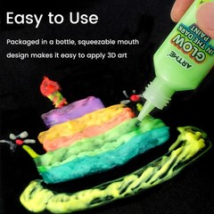 Glow in The Dark Paint, 18 Bright Colors 22ml/0.75oz Blacklight Paint Set,
