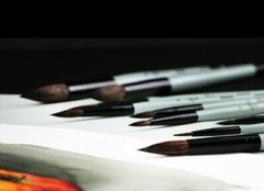 Finest Raccoon Round Artists’ Brush, Proffesional brushes set ROSA OASIS