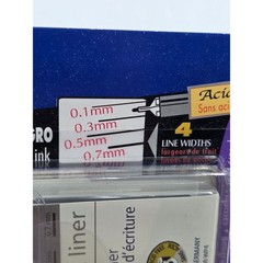 Staedtler Pigment Liner Sketch Pens Black Ink 4 Line Widths 308 WP4 Set of 4