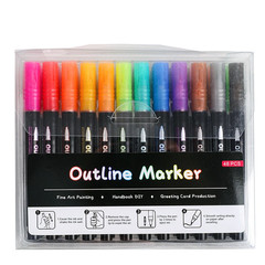 Double Line Outline Marker Pens Set for Creative Art and Craft Projects
