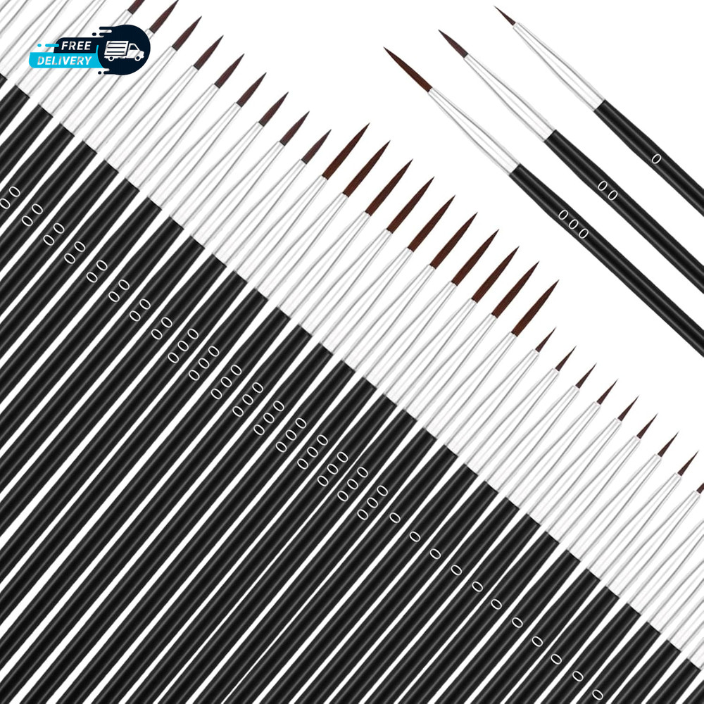 60Pcs Thin Detail Paint Brushes Fine Tip Paint Brushes Set with 3 Size