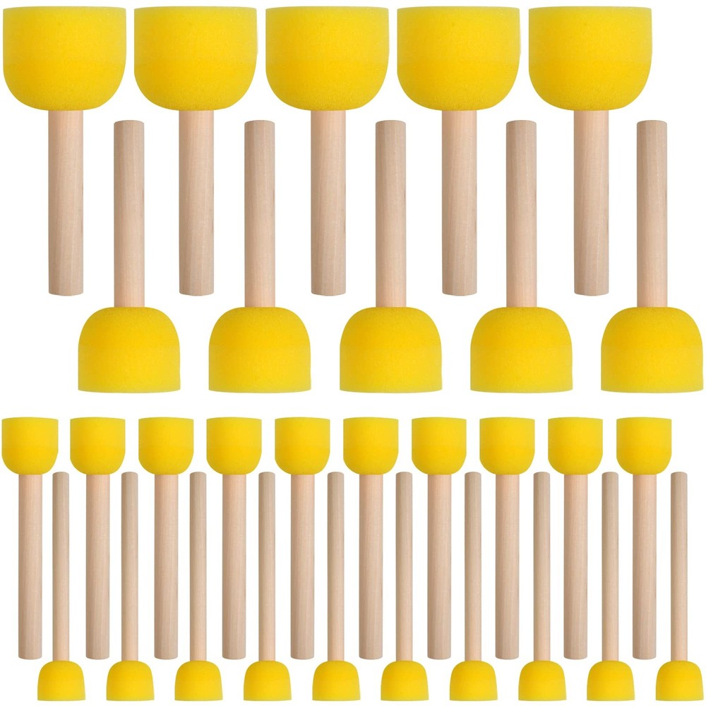 30 Pcs Round Sponges Brush Set, Round Sponge Brushes for Painting, Paint Spon…