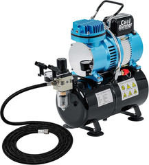 Master Airbrush 1/5 HP Cool Runner II Dual Fan Tank Air Compressor Kit Model TC-