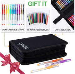 TANMIT 80 Glitter Gel Pens plus 80 Refill, 36 Gel Pens for Adult Coloring Books