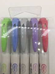 New Zebra Midliner Brush Pen & Marker Cool & Refined set 5-pk Water resistant