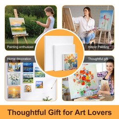 6-Piece Canvas Set for Painting – 11.8×7.9”, 7.9×5.9”, 5.9×3.9”, 7.9×7.9”, 5….