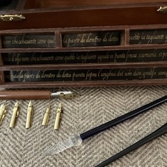 Calligraphy Pen Set Wooden Box. Art of Writing