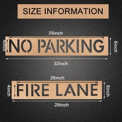 Tinlade 4″ Letter No Parking Fire Lane 4 Inch Height, as picture shown