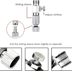 16 Pcs Airbrush Adapter Set, 1/8 and 1/4 Inch Male/Female Connectors, Quick Disc