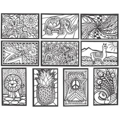 Velvet Art To Go! 2 Spiral Bound Coloring Books w/Perforated Cardstock Pages,…