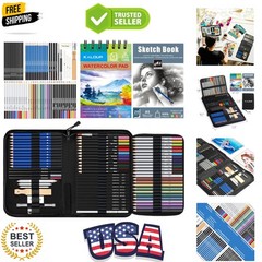76 Drawing Sketching Kit Set – Pro Art Supplies with Sketchbook & Watercolor …