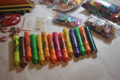 Markers, Watercolors, Pencils, glue, foamies, eyes, scissors Art Supplies Lot
