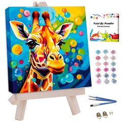 Colorful Giraffe Paint by Numbers Kit for Adults Beginner & Kids Ages 8-12,An…