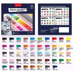 ZEYAR Oil-Based Paint Markers, Expert of Rock 16 Count (Pack 3), 48 colors