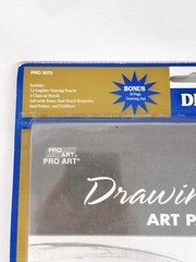 NOS Vintage Pro Art No. 3075 Deluxe Drawing Kit Set Pencil Paper Pad Smudge