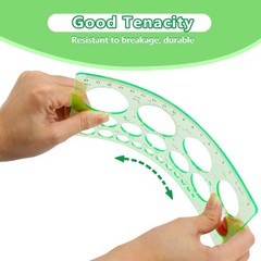 3PCS Circle Template，Plastic Circle Stencils, Geometric Circle Template f