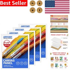 Blank 8×10 Cotton Canvas Boards, 4 Pack Primed Art Panels for Painting Supplies