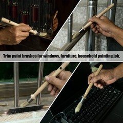 Trim Painting Tool, 3 Packs with 0.6Inch, 0.75Inch, 1Inch Small Paint Brushes…