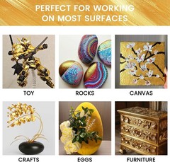 Metallic Gold Acrylic Paint, 100ML Non-Toxic, Non-Fading Gold Leaf Paint for Art