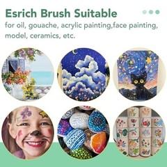 Paint Brushes Set 240 Pieces Acrylic Nylon Bristles for Watercolor Oil Painting