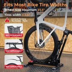 Bike Stand 2-in-1 Vertical & Horizontal Floor Black