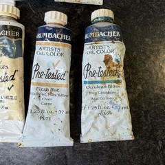 Vintage Grumbacher Pre-tested Artists Oil Color Blue & Various Shades 9 Tubes