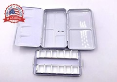 Aliotech Travel Artist Empty Watercolor Tins Box Palette Paint Case,Small Colorf